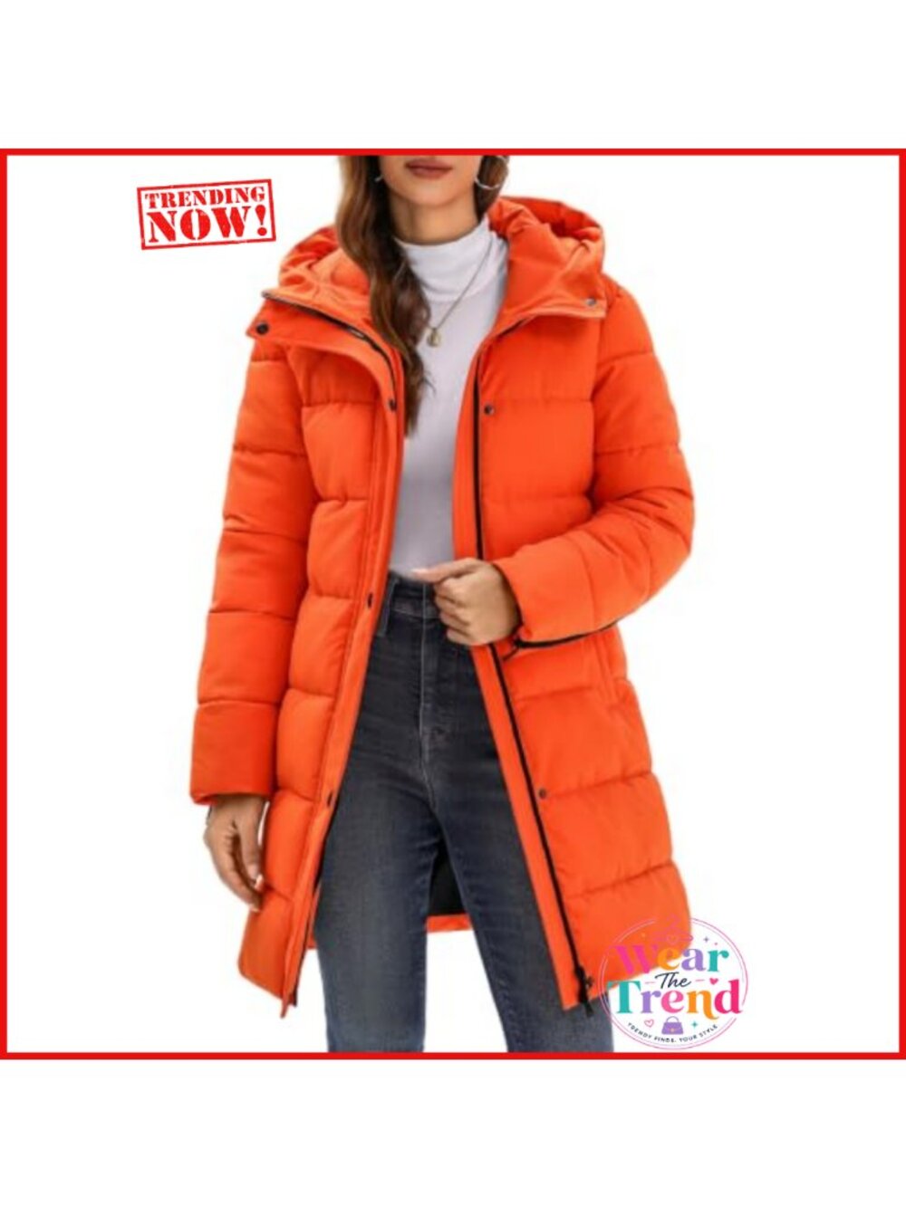HEEKPEK Women's Long Quilted Puffer Coat Warm Winter Jacket with Pockets